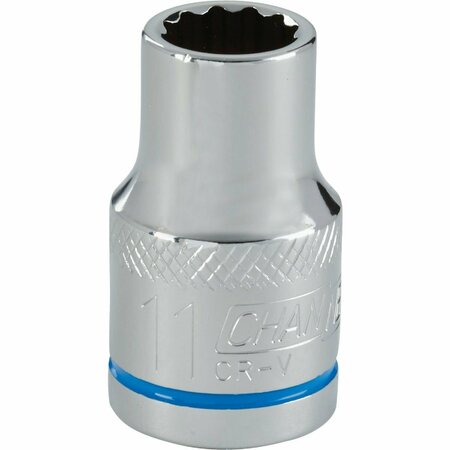 CHANNELLOCK 1/2 In. Drive 11 mm 12-Point Shallow Metric Socket 397601